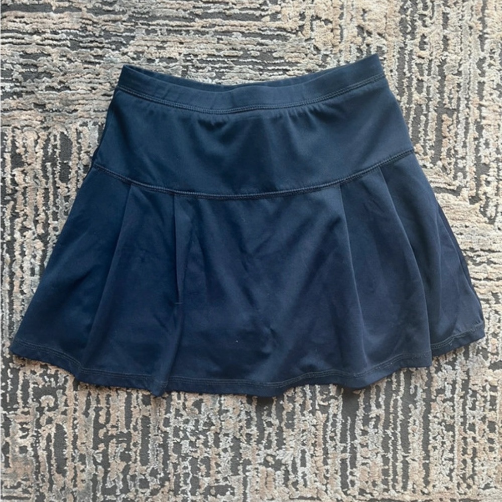 Chaps Blue Mini Skater Skort with Pleats